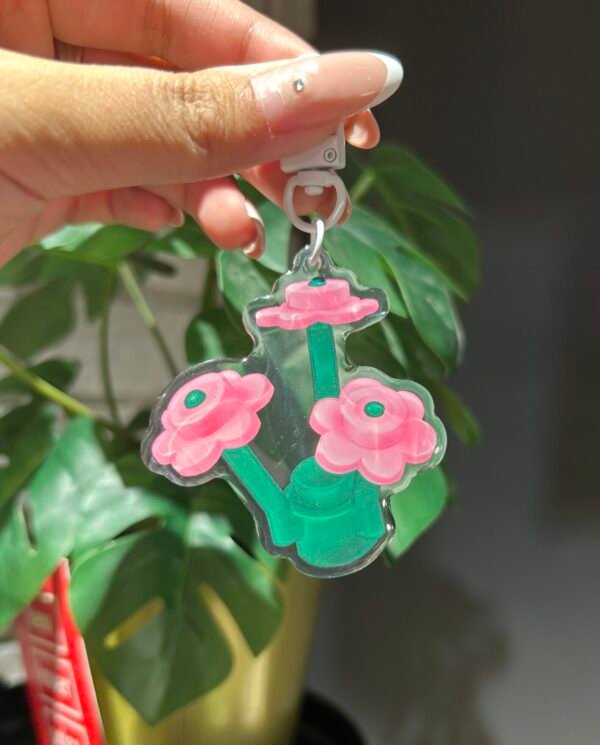 Lego Flower Epoxy Keychain